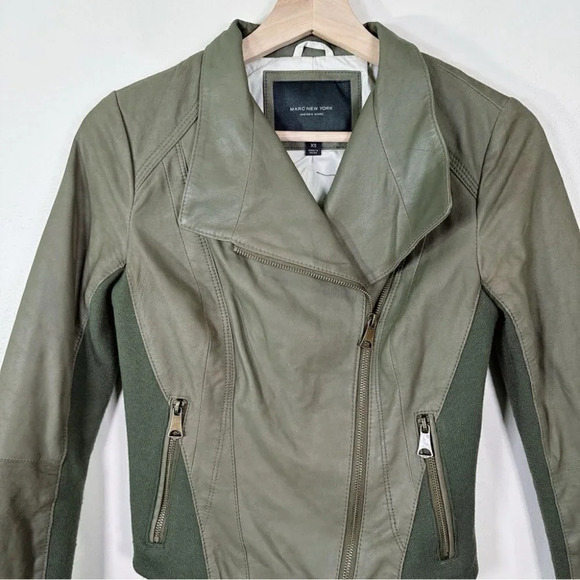 Andrew Marc New York Xsmall  Women's Lightweight Asymmetrical Leather Jacket - Picture 5 of 16